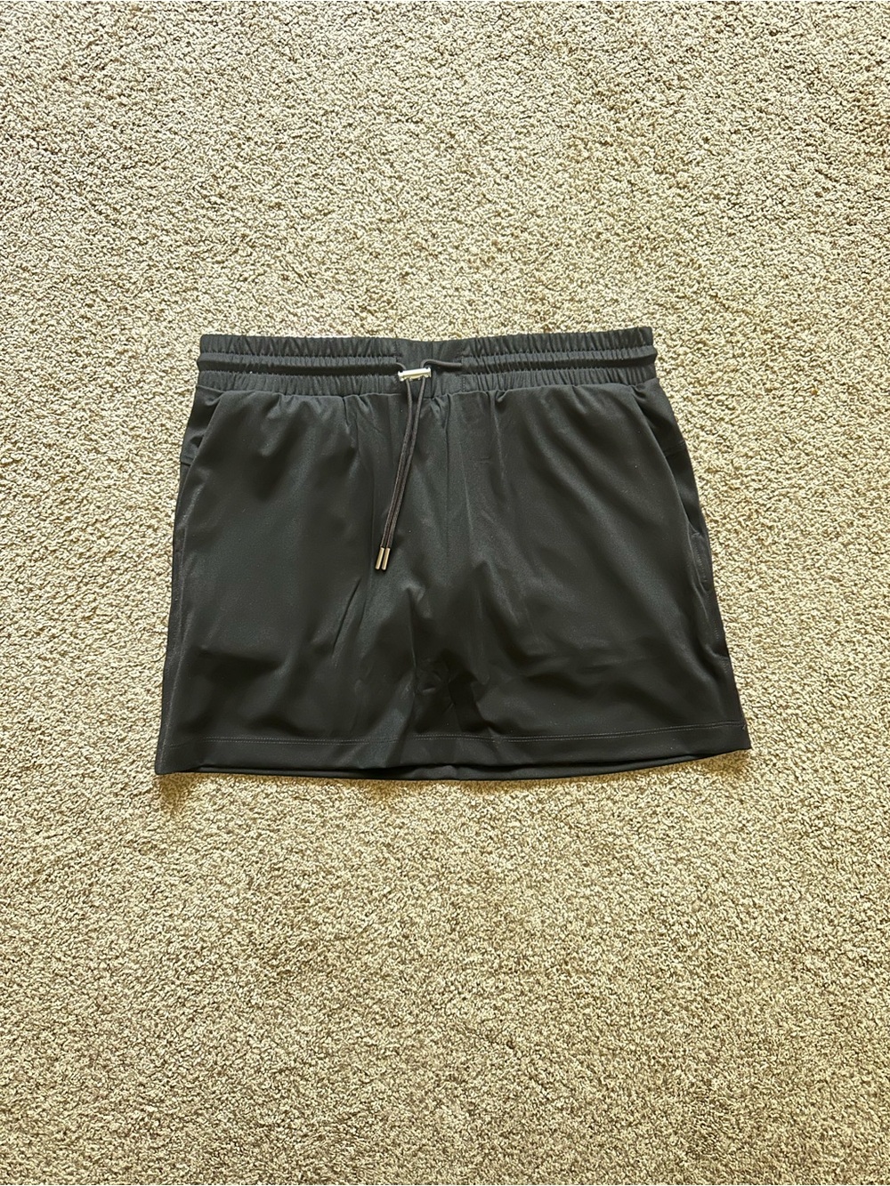 Black Athletic Drawstring Skort